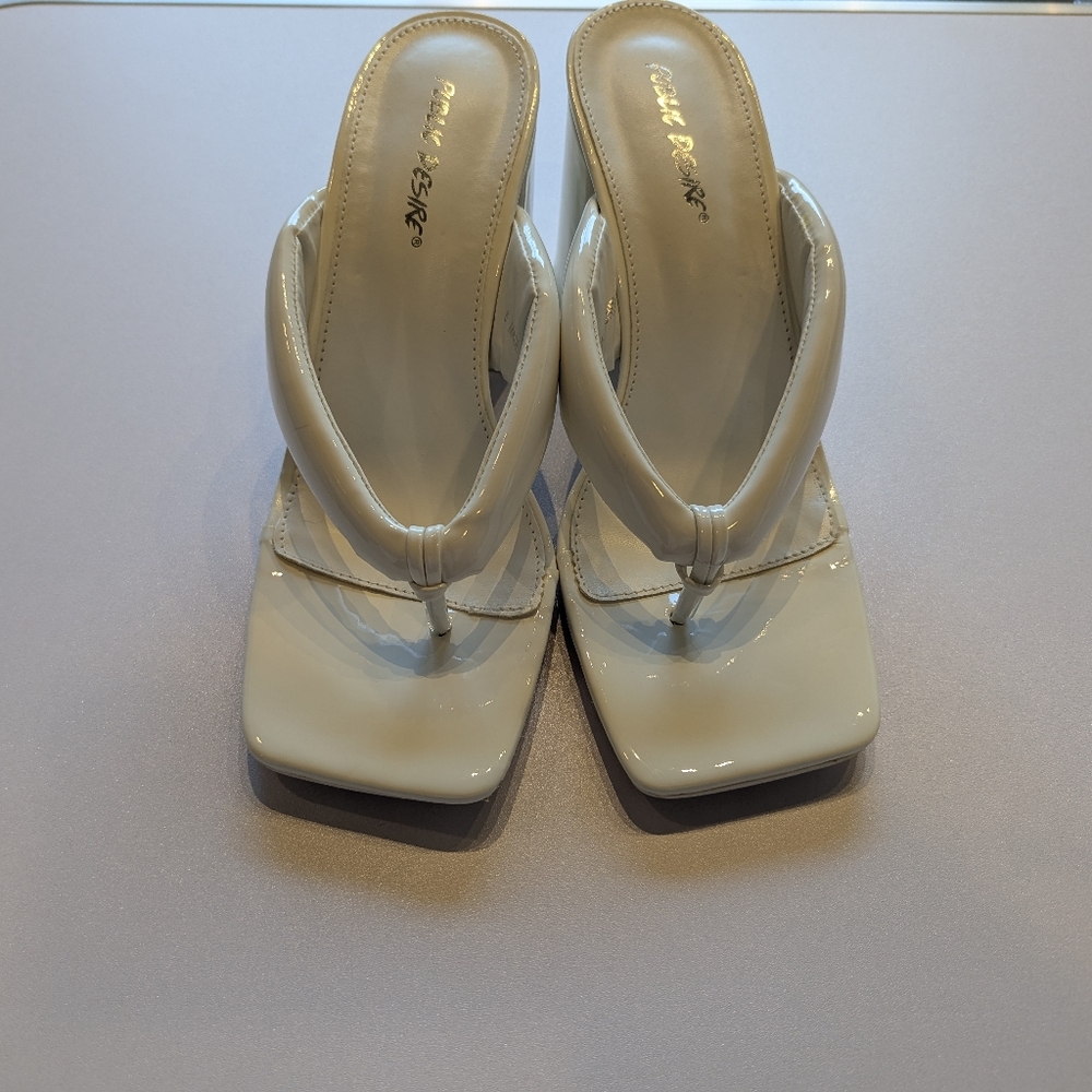 Public Desire Cream Heels